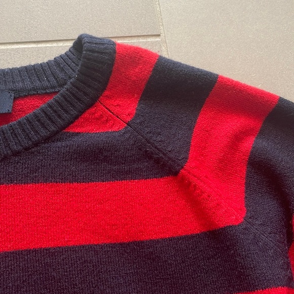 French Connection striped navy & red pullover sweater - Picture 5 of 17